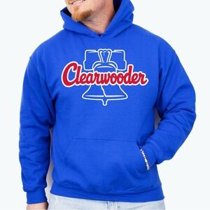 Clearwooder, Phillies themed Blue Hoodie - Sizes S-XL available
